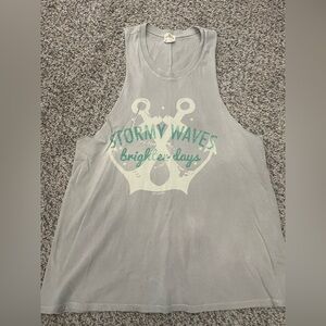 Bundle 3/$15 - O'Neill Faded Light Gray Tank Top with Teal Logo